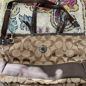 Large Coach tote/diaper bag.